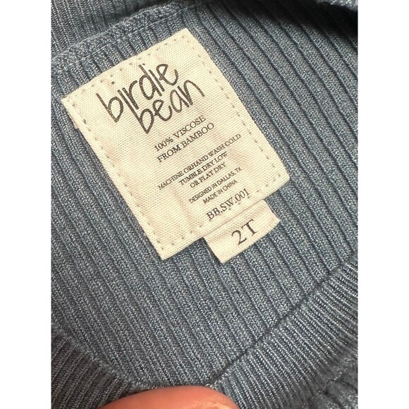 Birdie Bean | Blue Bamboo Sweater | 2t - Picture 3 of 3